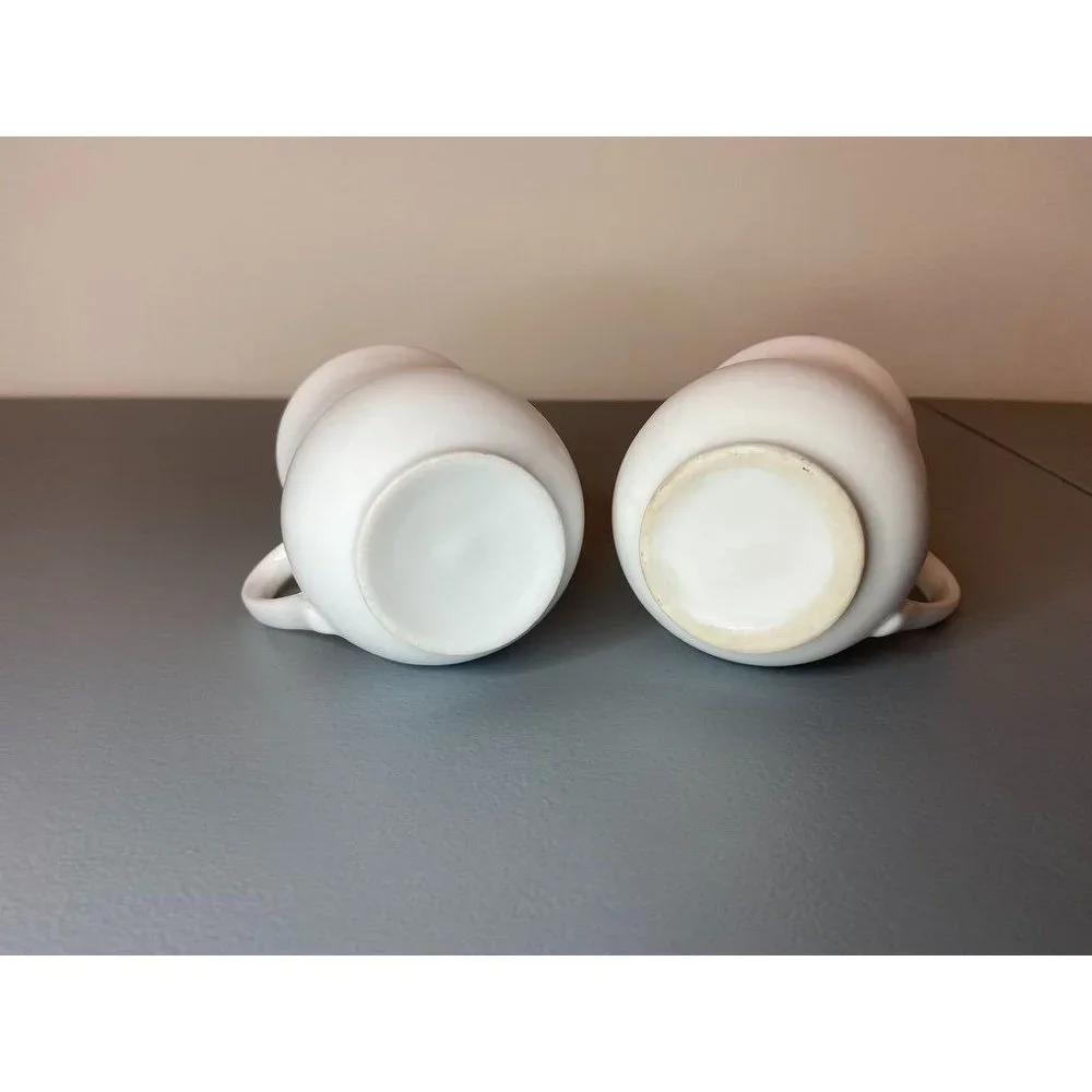 Walkers of London‎ set of 2 white coffee mugs 4.5